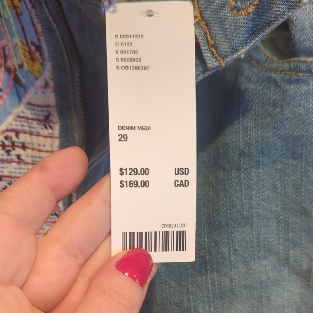 BDG Multicolor Patchwork Flare Jeans NWT - image 10